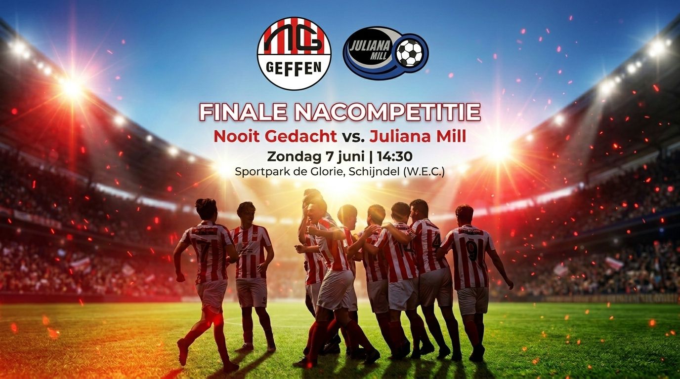 Sportpark WEC in Wijbosch decor voor finale om lijfsbehoud Nooit Gedacht